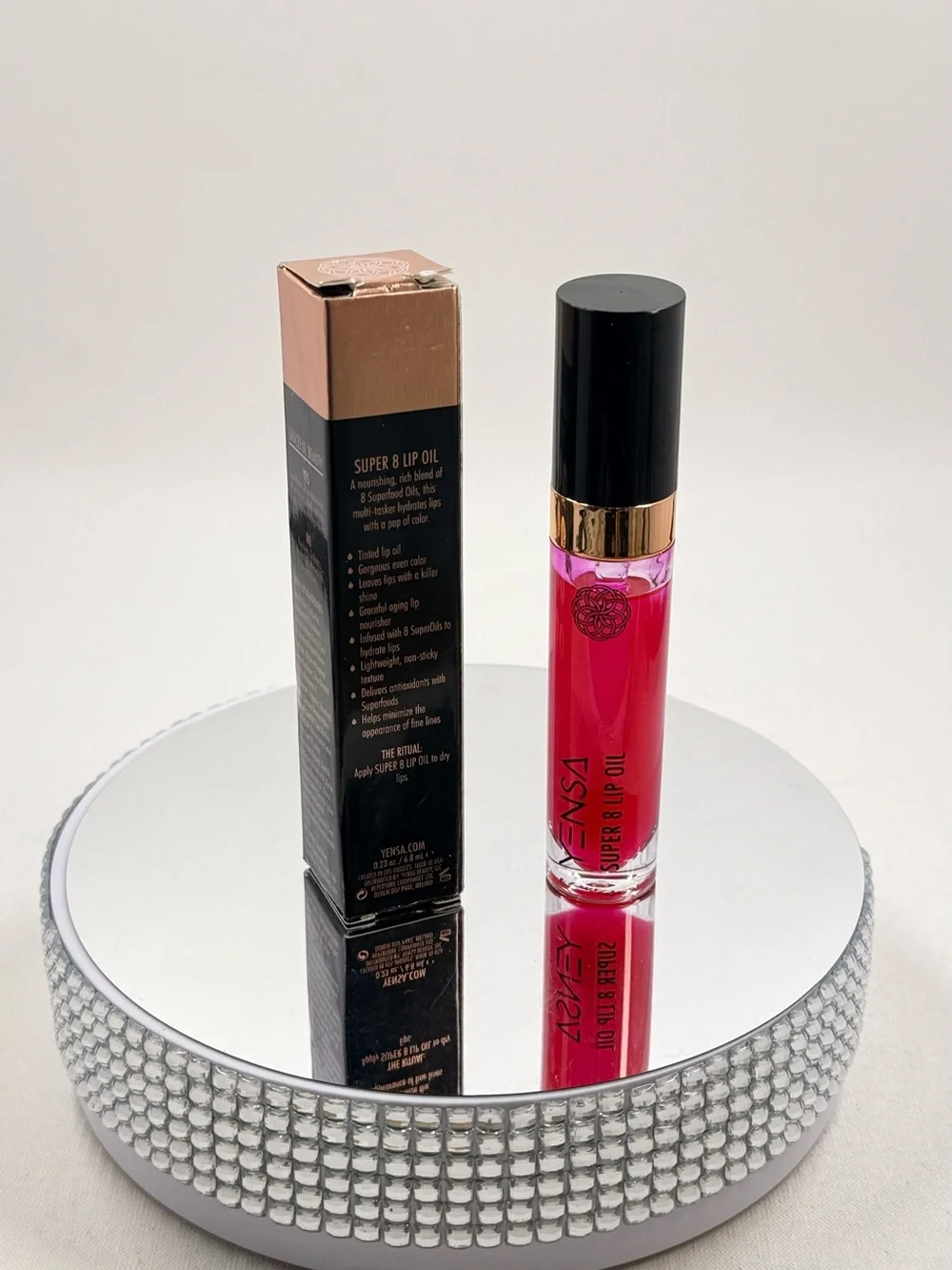 Yensa Super 8 Lip Oil - Pink Shine Full size BNIB 6.8 ml